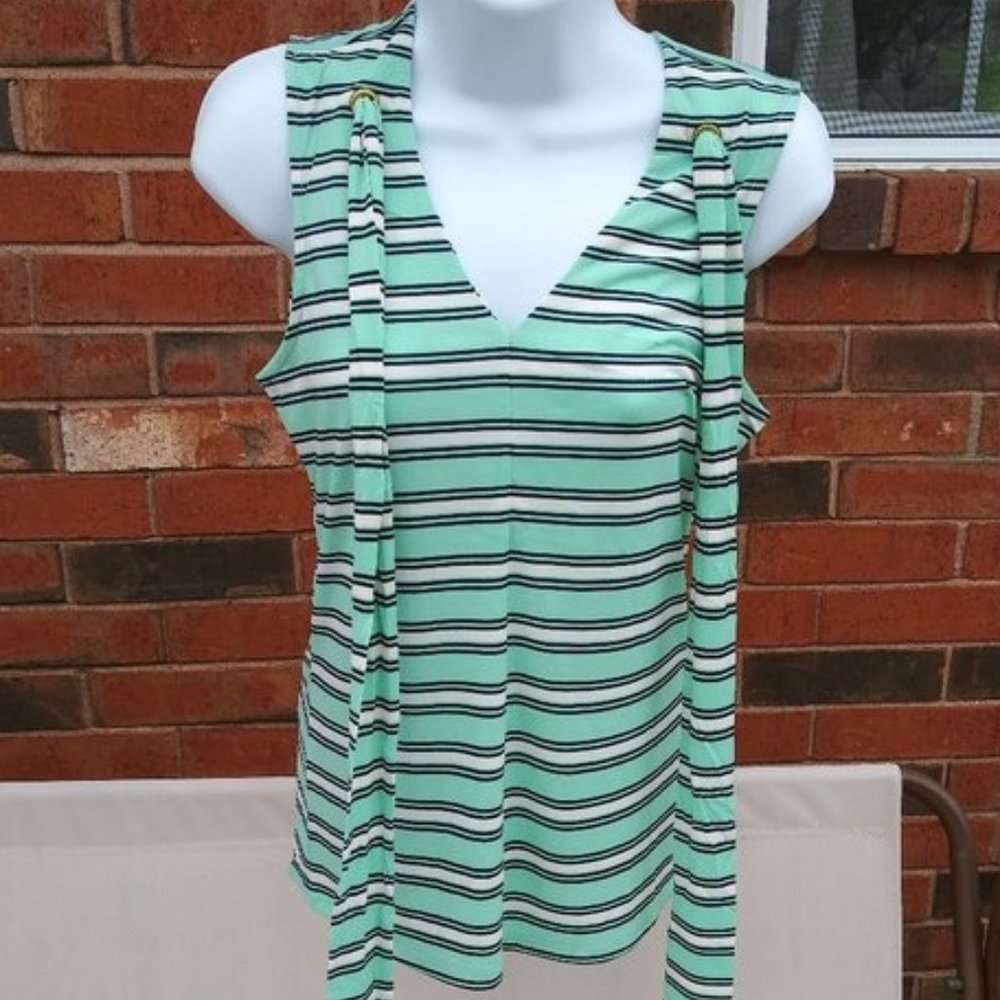 The Limited Tie Neck Sleeveless Tank Top Shirt NWT